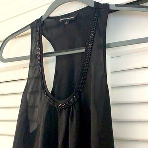 Black tank with beaded detail